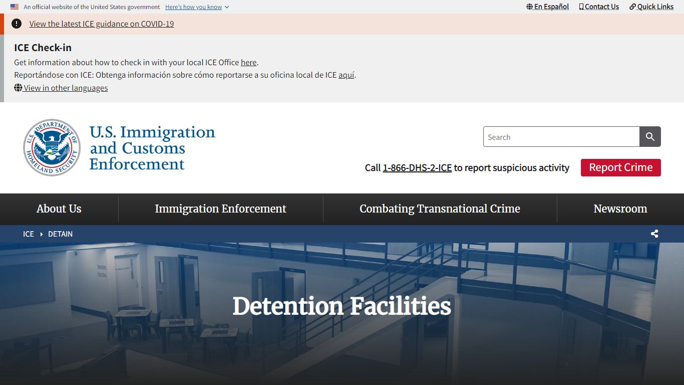 Detention Facilities | ICE - U.S. Immigration and Customs Enforcement
